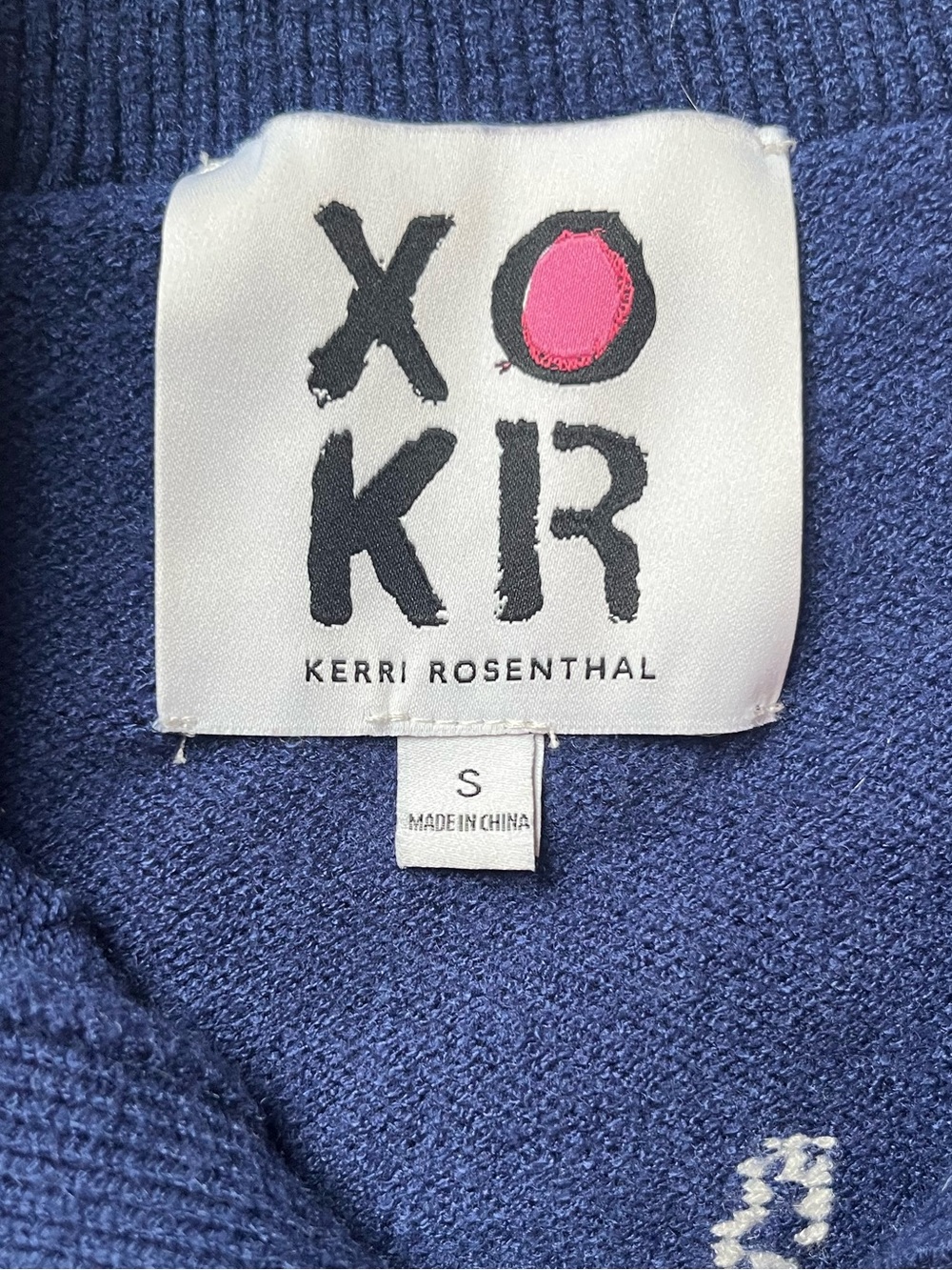 Kerri Rosenthal x Anthropologie Navy and White Striped Collared Sweater | Size S - Picture 5 of 7